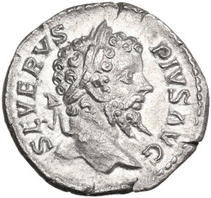 obverse: Septimius Severus (193-211).. AR Denarius. Rome mint. Struck AD 201-202