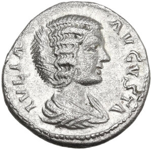 obverse: Julia Domna (died 217 AD).. AR Denarius. Rome mint. Struck 198-202 AD