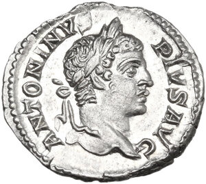obverse: Caracalla (198-217). AR Denarius. Rome mint. Struck 206-210 AD