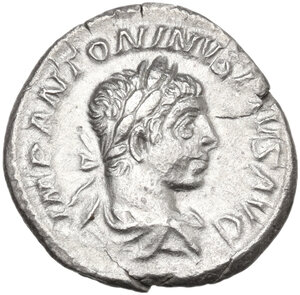 obverse: Elagabalus (218-222 AD).. AR Denarius. Rome mint. Struck AD 220