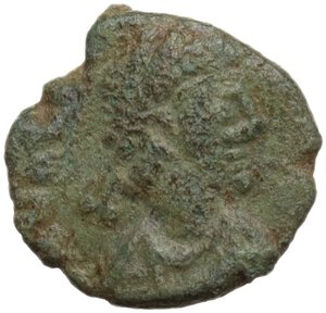 obverse: Valentinian III (425-455).. AE Nummus. Rome mint, 1st officina, AD 425-435