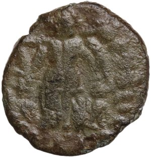 reverse: Vandals, Pseudo Imperial coinage.. AE Nummus. In the name of Valentinian III (?). Struck 425-455(?) AD