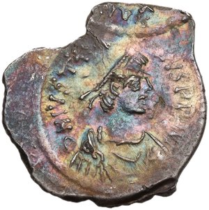 obverse: Justin II (565-578).. AR Light Siliqua, Constantinople mint