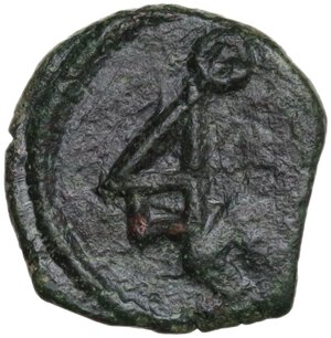 obverse: Justin II (565-578).. AE Pentanummium. Nicomedia mint