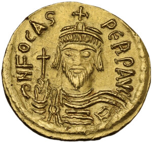 obverse: Phocas (602-610).. AV Solidus. Constantinople mint, 607-610 AD