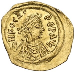 obverse: Phocas (602-610).. AV Tremissis, Constantinople mint