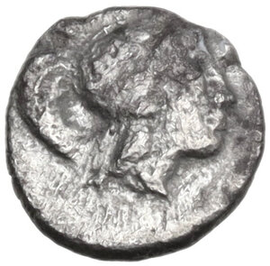 obverse: Southern Lucania, Sybaris. AR Trihemiobol, c. 446-440 BC