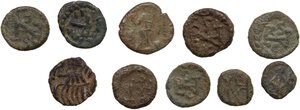 reverse: Barbaric, Migration Period and Byzantine.. Multiple lot of ten (10) unclassified AE coins