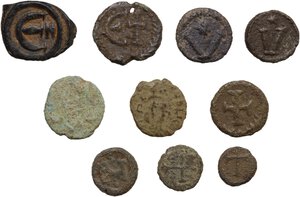 reverse: Barbaric, Migration Period and Byzantine.. Multiple lot of ten (10) unclassified AE coins
