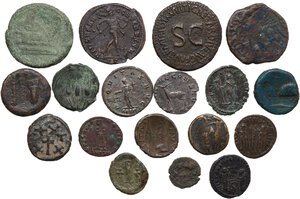 reverse: Miscellaneous from ancient world. . Multiple lot of eighteen (18) BI/AE unclassified coins