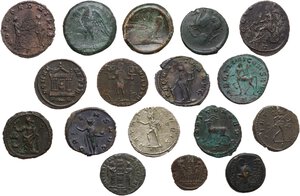reverse: Miscellaneous from ancient world. . Multiple lot of seventeen (17) BI/AE unclassified coins