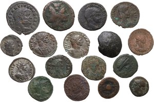 obverse: Miscellaneous from ancient world. . Multiple lot of seventeen (17) BI/AE unclassified coins