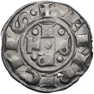 reverse: Bologna.  Repubblica a nome di Enrico VI di Svevia Imperatore (1191-1337).. Bolognino grosso con stelle, c. 1291
