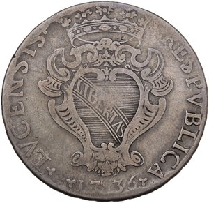 obverse: Lucca.  Repubblica  (1369-1799). Mezzo scudo 1736