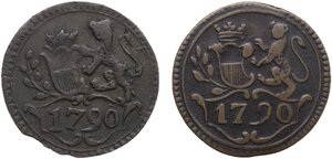 reverse: Lucca.  Repubblica (1369-1799). Lotto di due (2) monete da un bolognino 1790