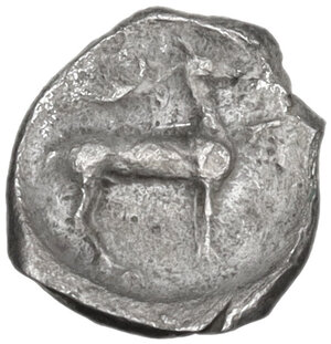reverse: Bruttium, Kaulonia. AR Obol, c. 480-388 BC