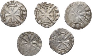 obverse: Merano.  Mainardo II di Tirolo-Gorizia (1271-1295). Lotto di cinque (5) grossi tirolini