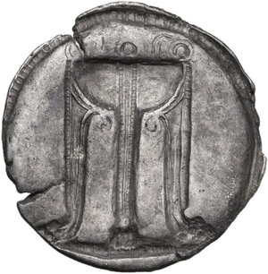 reverse: Bruttium, Kroton. AE Nomos, c. 530-500 BC