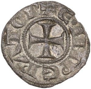 obverse: Messina.  Enrico VI di Svevia (1191-1196) con la moglie Costanza d Altavilla. Denaro 1194-1196