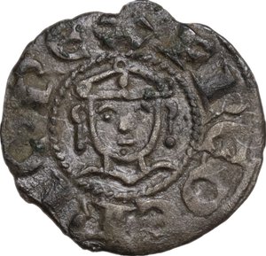 obverse: Messina.  Enrico VI di Svevia (1194-1197) col figlio Federico. Denaro