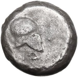 reverse: Bruttium, Kroton.  Alliance issue with Temesa.. AR Nomos, c. 430-420 BC