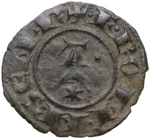 reverse: Messina.  Federico II di Svevia (1197-1250).. Denaro 1242