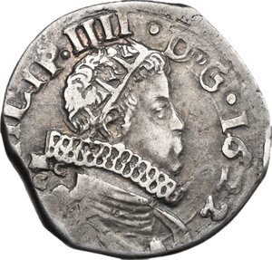 obverse: Napoli.  Filippo IV di Spagna (1621-1665).. Tarì 1622 sigle MC/C