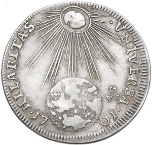 reverse: Napoli.  Filippo V di Spagna (1700-1707).. Tarì 1701 sigle AG/A