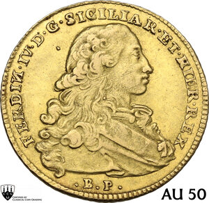 obverse: Napoli.  Ferdinando IV  (1759-1799). 6 Ducati 1769, sigle C/R-C