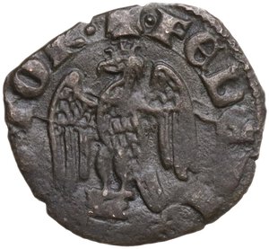 reverse: Pisa.  Repubblica a nome di Federico II (1313-1406). Denaro piccolo o picciolo senza simbolo