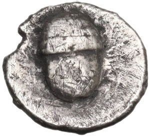 reverse: Bruttium, Laus. AR Triobol, c. 480-460 BC