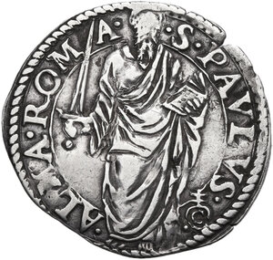 reverse: Roma.  Paolo IV (1555-1559) Giampietro Carafa. Giulio