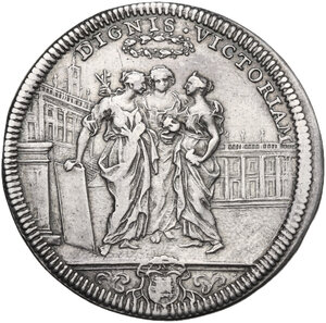 reverse: Roma.  Clemente XI (1700-1721), Giovanni Francesco Albani. Testone A. VI