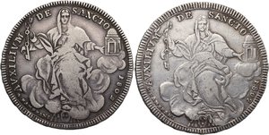 reverse: Roma.  Pio VII (1800-1823), Barnaba Chiaramonti. Lotto di due (2) scudi 1802 di conio differente
