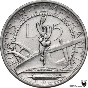 reverse: San Marino.  Seconda monetazione (1931-1938).. 5 Lire 1931