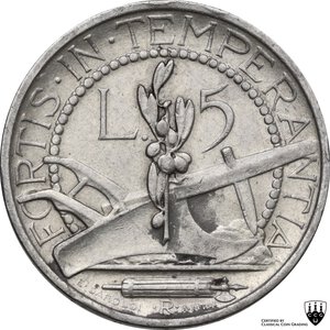 reverse: San Marino.  Seconda monetazione (1931-1938).. 5 Lire 1935