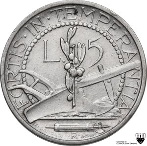 reverse: San Marino. 5 Lire 1938