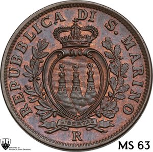 obverse: San Marino.  Vecchia monetazione (1864-1938). 10 Centesimi 1937