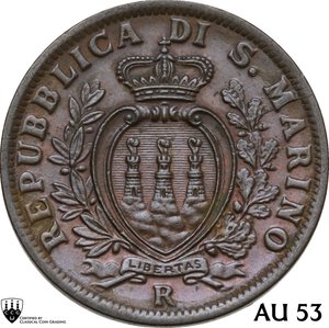 obverse: San Marino.  Seconda monetazione (1931-1938).. 5 Centesimi 1936