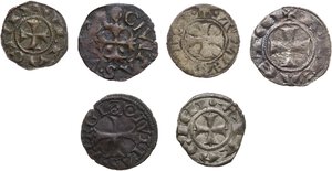 obverse: Siena.  Repubblica (1180-1390). Lotto di sei (6) monete da classificare. Nel lotto si segnala un grosso e un quattrino falso d epoca in rame
