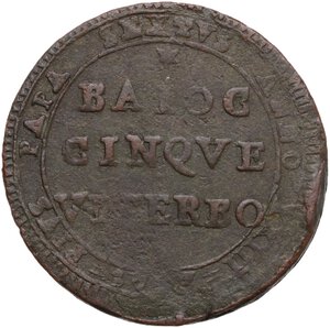 reverse: Viterbo.  Pio VI (1775-1799), Giovanni Angelo Braschi. Madonnina da 5 baiocchi 1797