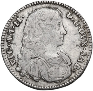 obverse: Vittorio Amedeo II Duca (1680-1713). Lira I tipo 1682