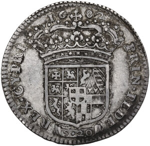 reverse: Vittorio Amedeo II Duca (1680-1713). Lira I tipo 1682