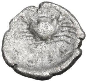 reverse: Bruttium, Terina. AR Obol, c. 350-300 BC
