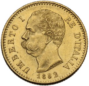 obverse: Umberto I (1878-1900).. 20 lire 1882