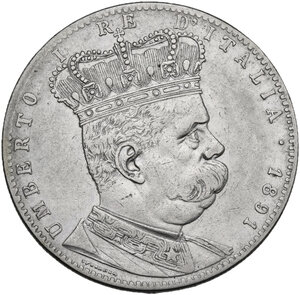 obverse: Umberto I (1890-1896). 5 lire o tallero 1891