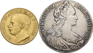 obverse: Vittorio Emanuele III (1900-1943). 50 lire 1911 cinquantenario