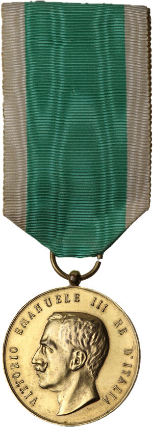 obverse: Vittorio Emanuele III (1900-1943). Medaglia di benemerenza per il terremoto Calabro-Siculo del 28 Dicembre 1908