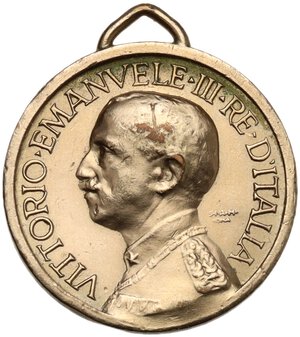 obverse: Vittorio Emanuele III (1900-1943). Medaglia premio 1926 conferita a Leopoldo Varriale podestà di Staranzano (Gorizia) da parte della Confederazione Nazionale Enti Autarchici