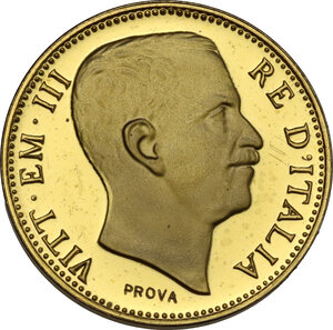 obverse: Vittorio Emanuele III (1900-1943). Medaglia PROVA, XX sec